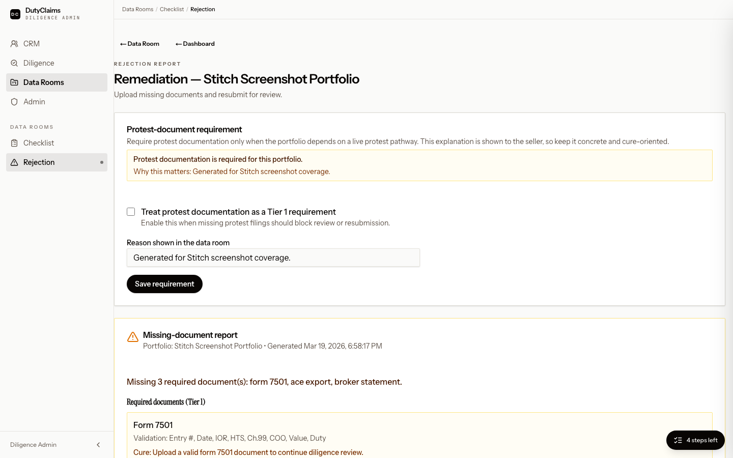 Admin Guide | DutyClaims Documentation